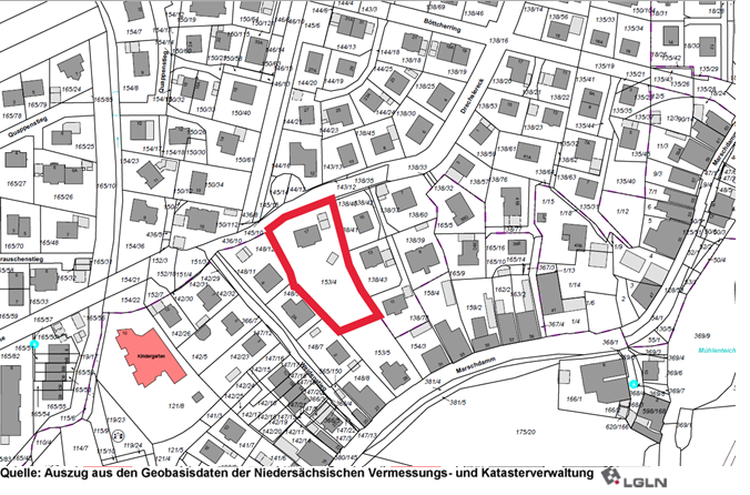 Räumlicher Geltungsbereich der 7. Änderung des Bebauungsplans Nr. 15 (Lange Straße - Marschdamm)